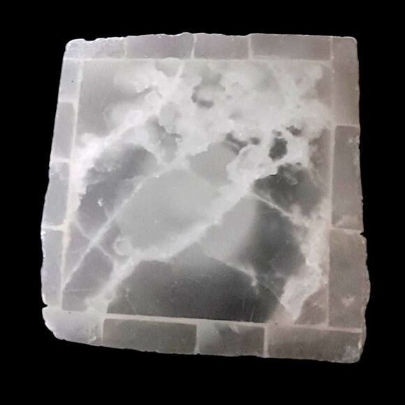 Large Selenite Candle Holder Tealight Votive Mineral Crystal Witchy Bohemian - Picture 5 of 16